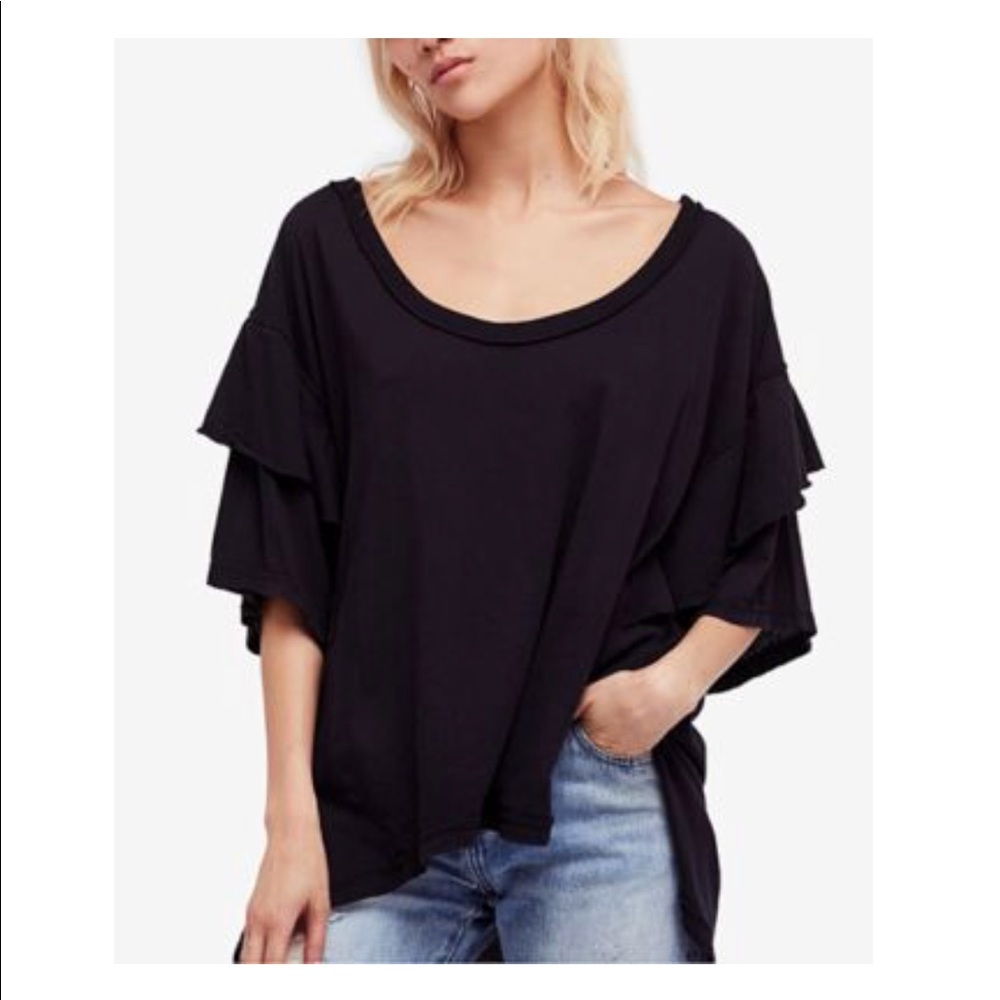 Free People abracadabra Cotton tiered-slee shirt - Picture 3 of 7